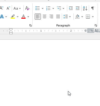 Bullet list demonstration in Word